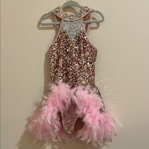 Weissman Pink Sequin and Feather SC Jazz Costume